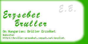 erzsebet bruller business card