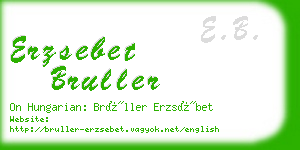 erzsebet bruller business card